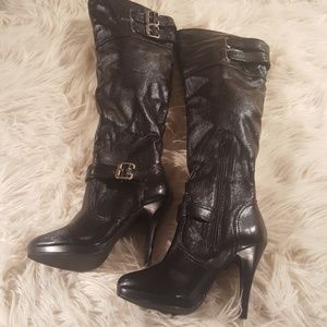 Over the knee leather boots sz 6